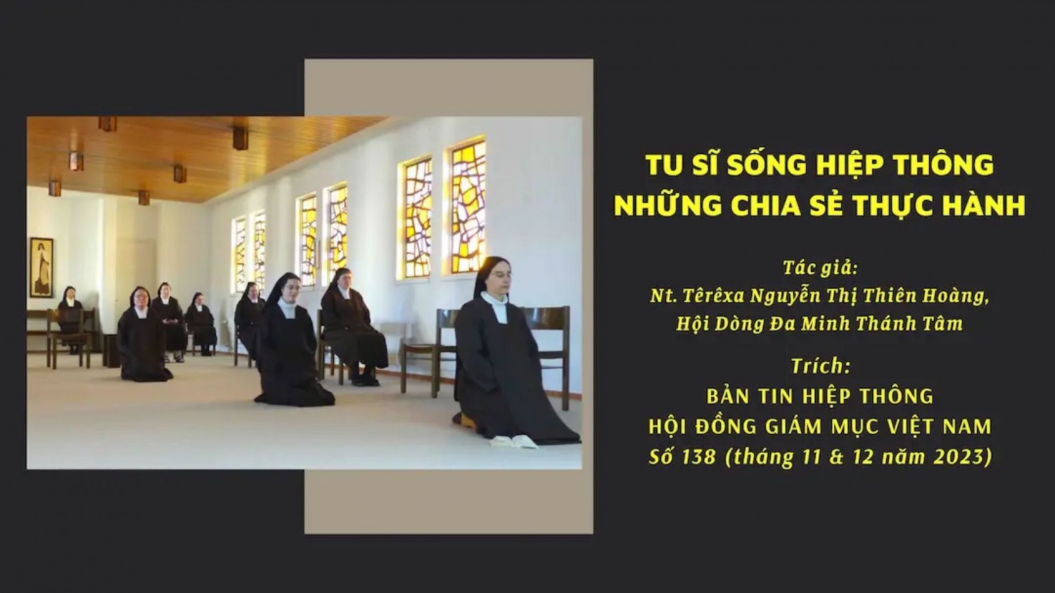 TU SĨ SỐNG HIỆP THÔNG - NHỮNG CHIA SẺ THỰC HÀNH