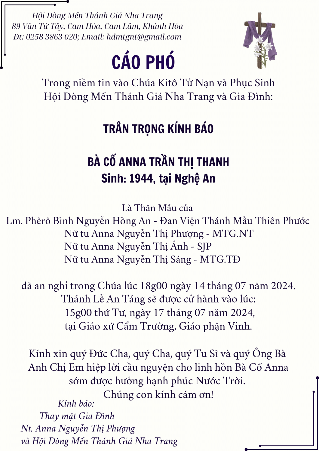 Ai tín Mẹ Phượng