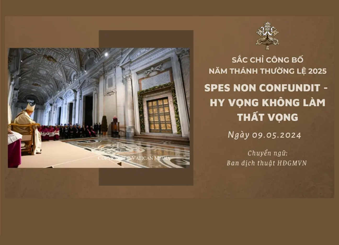 SPES NON CONFUNDIT – HY VỌNG KHÔNG LÀM THẤT VỌNG SẮC CHỈ